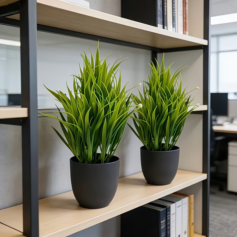 2pcs of Lifelike Artificial Green Potted Plants, Durable, Maintenance-free, and UV-resistant. These Artificial Greenery Pieces Are Suitable for Indoor/outdoor Decor, Perfect for Homes and Offices, Farmhouses and Gardens, and as Four-season Decorative - Image 4