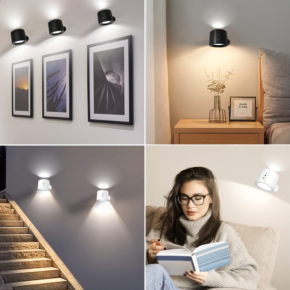 Two Smart Wall Lamps Featuring Three Control Options (Touch, Remote, Daylight Sensor), Rechargeable with a 1200Mah Battery, Adjustable Brightness, Easy Installation, Three Lighting Modes (White, Warm, And a Combination of Both) - Image 10
