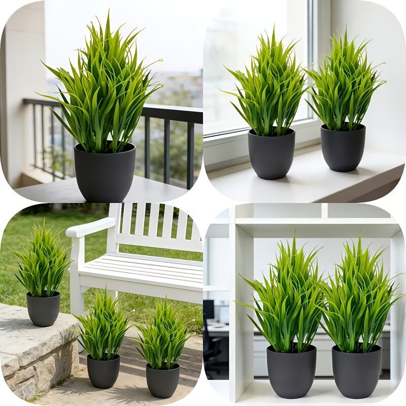 2pcs of Lifelike Artificial Green Potted Plants, Durable, Maintenance-free, and UV-resistant. These Artificial Greenery Pieces Are Suitable for Indoor/outdoor Decor, Perfect for Homes and Offices, Farmhouses and Gardens, and as Four-season Decorative - Image 6