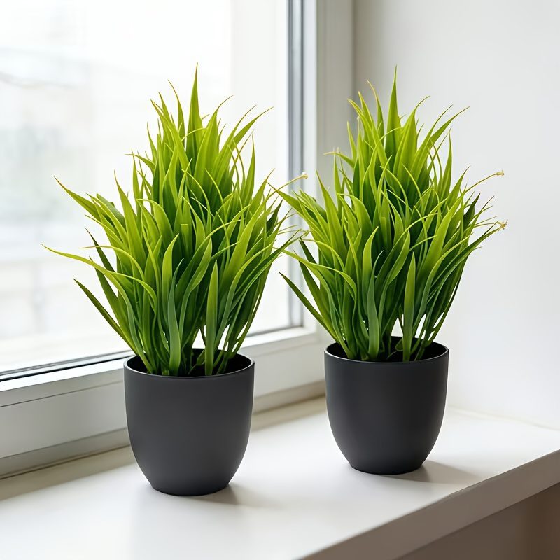 2pcs of Lifelike Artificial Green Potted Plants, Durable, Maintenance-free, and UV-resistant. These Artificial Greenery Pieces Are Suitable for Indoor/outdoor Decor, Perfect for Homes and Offices, Farmhouses and Gardens, and as Four-season Decorative - Image 3