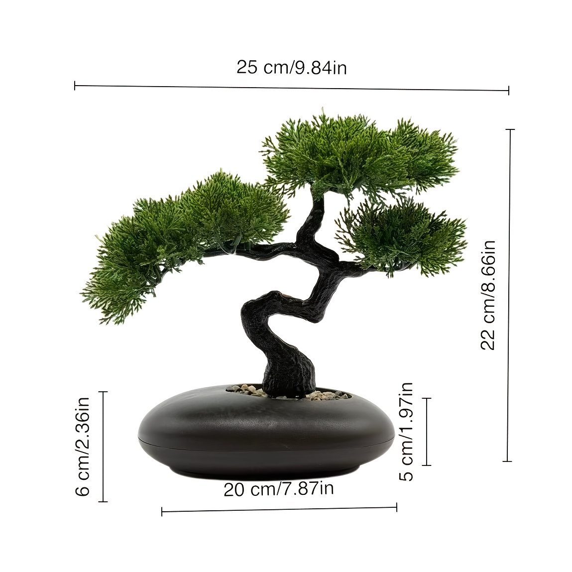 High-End Simulation Welcome Pine Bonsai, Welcome Pine, Maintenance-Free, Uv-Resistant, Ideal for Home And Office Decoration, Perfect Gift for Valentine'S Day, Various Festivals, And Auspicious Gifts, Simulation Welcome Pine - Image 2