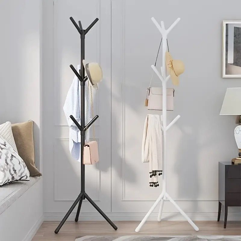 Independent Tree-Shaped Wrought Iron Coat Rack, Easy Clothing Storage Artifact! Durable Metal Frame Lightweight Design, Suitable for Suits, Hats, Bags, Living Room / Bedroom / Home Office Universal, Modern Decoration + Storage Double Effect! - Image 2
