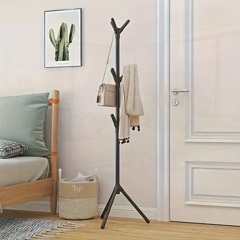 Independent Tree-Shaped Wrought Iron Coat Rack, Easy Clothing Storage Artifact! Durable Metal Frame Lightweight Design, Suitable for Suits, Hats, Bags, Living Room / Bedroom / Home Office Universal, Modern Decoration + Storage Double Effect! - Image 3