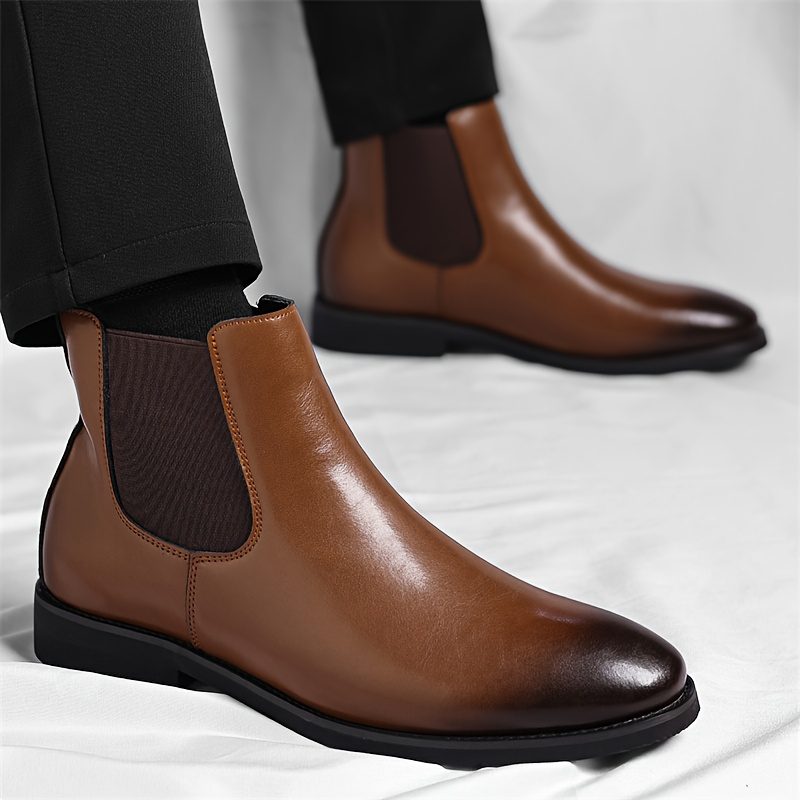 Men'S Chelsea Boots, Versatile And Stylish British-Style Short Boots, Comfortable And Breathable Mid-Calf Shoes - Image 10