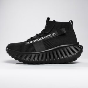 Men'S Knitted Sneakers High Top Lace-Up Breathable Mesh Socks Shoes Men'S Outdoor Lightweight Running Shoes