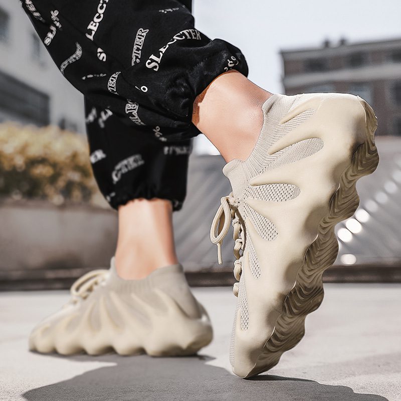 Volcanic Bao Bun Sponge Cake Shoes, Cloud Dumpling Shoes, Gray Men's Ugly Cute Shoes - Image 4