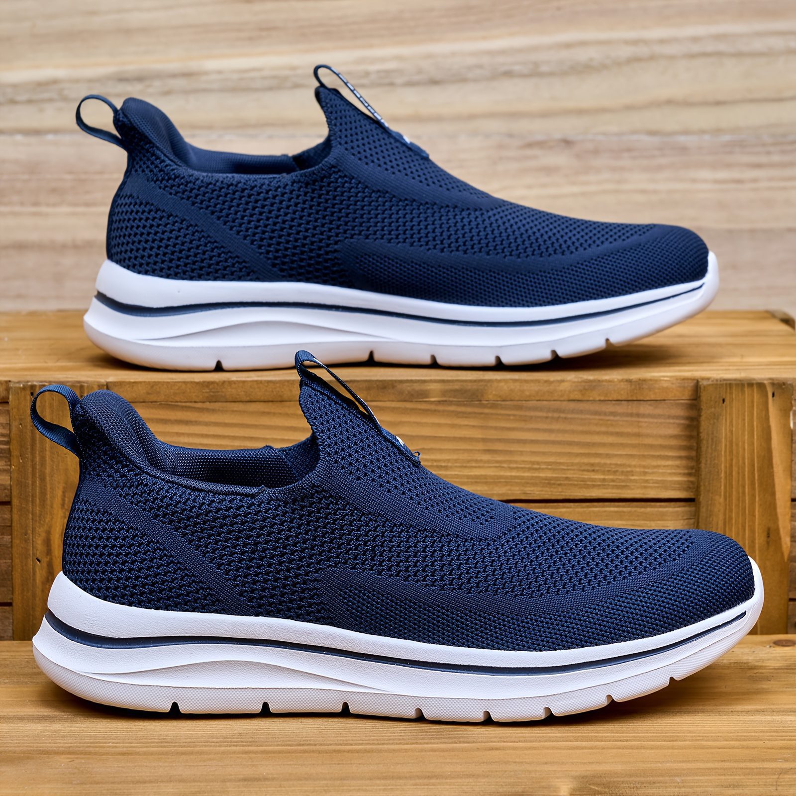 Men'S Athletic Footwear, Featuring Breathable Mesh, Casual Sport Style, Soft Soles, Comfortable Slip-On Design, And Hands-Free Easy-To-Wear Sneakers