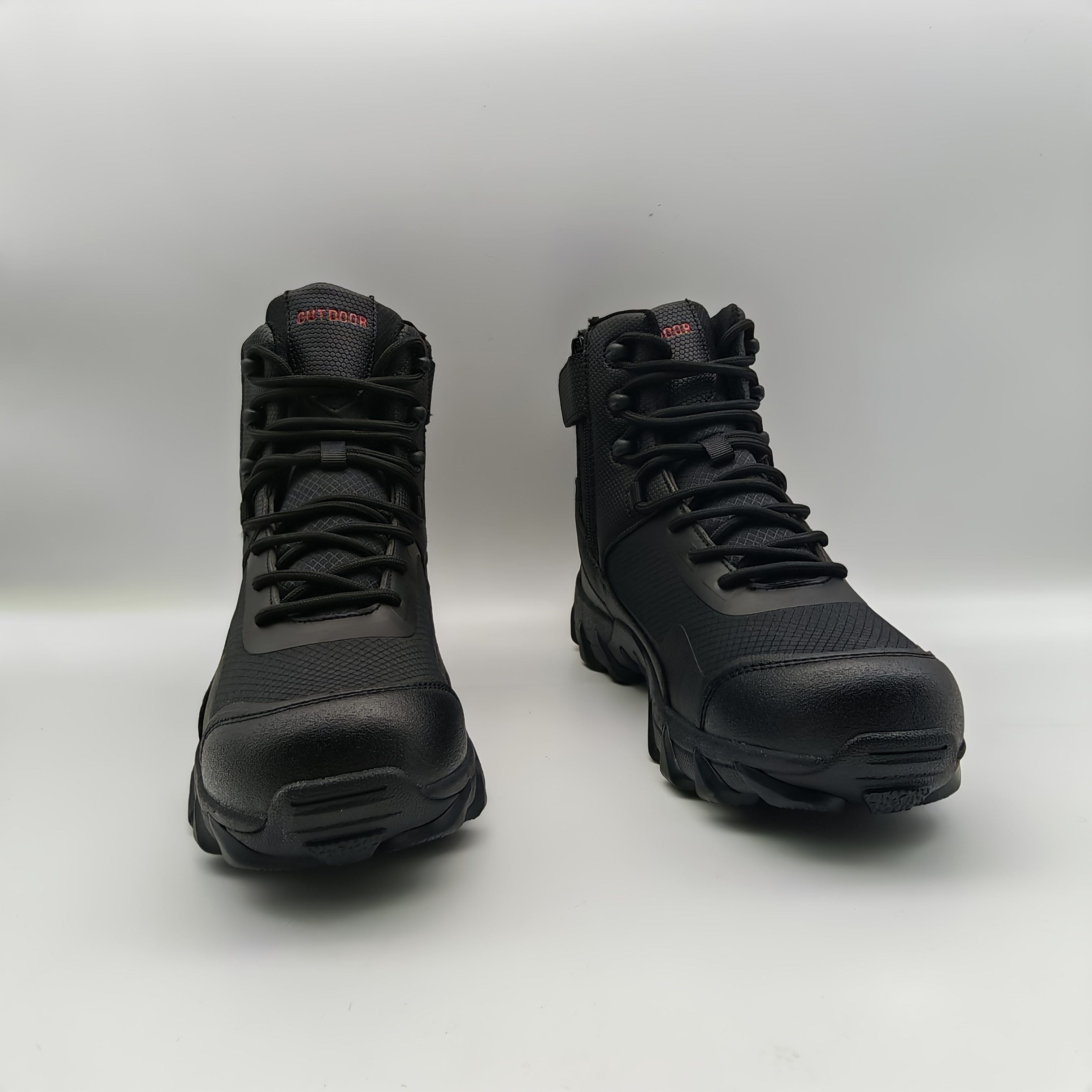 Men's All Terrain Hiking Boots, High Quality Work Boots with Zipper, Breathable Outdoor Shoes for Hiking, Camping, Work