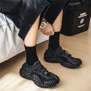 Plus Size Durian Knit Sports Sock Shoes Slip-On Lazy Shoes