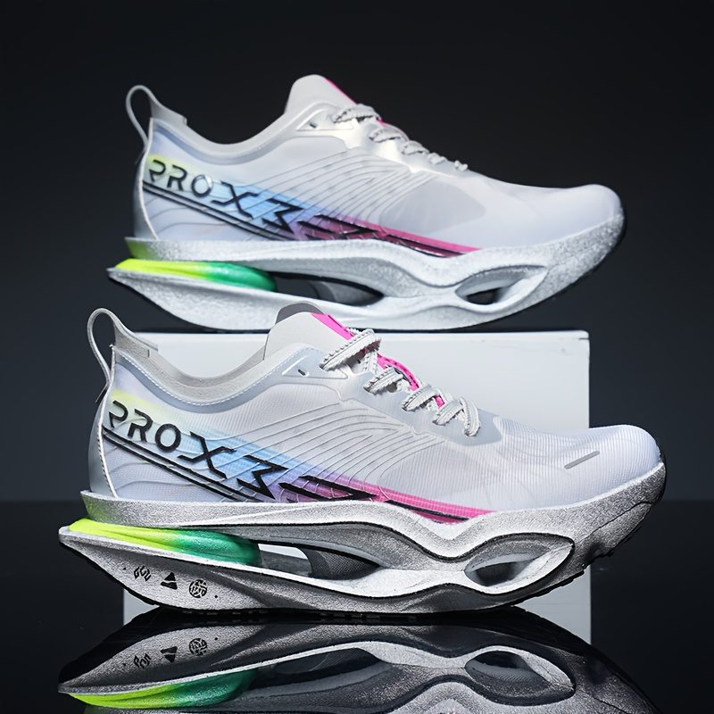 Fly Electric 6U Collaboration Cyber Running Shoes Carbon Plate Anti-Torsion Student Running Shock Absorption Breathable Racing Sneakers
