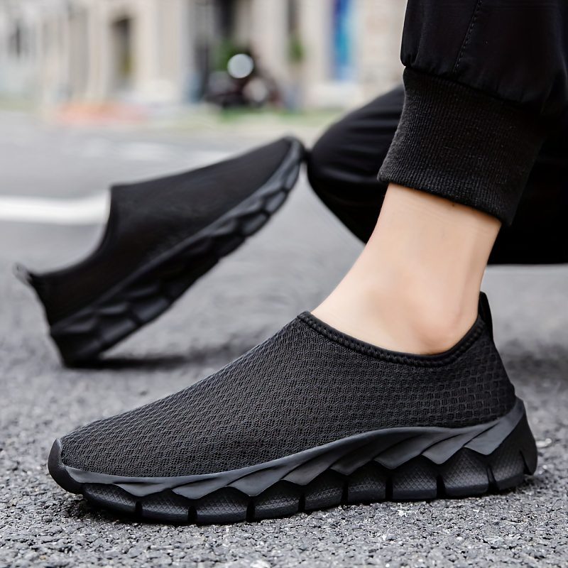 Men'S Convenient Mesh Breathable Casual Sports Shoes Comfortable Running Shoes Lazy Shoes Walking Shoes