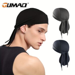GUMAO Sweat Wicking Doo Rag Cooling Dew Rag Liner Hat Motorcycle Head Wrap Bandana Skull Cap for Men And Women