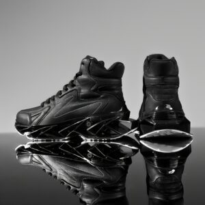 Men'S Exclusive Design Blade Sole Sneakers: Featuring a Physical Blade Sole, Mechanical Cushioning, And Rebound Technology. Trendy Sports Shoes + Everyday High-Top Street Shoes. Made of Synthetic, Easy to Clean, And Versatile for Various Settings