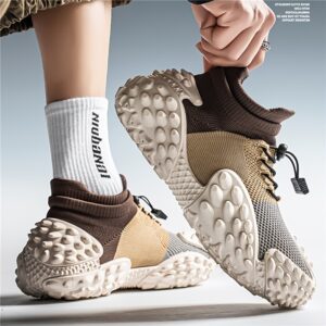 New Fashion Durian Fly Weave Athletic Shoes Tire Sole Slip-On Lazy Shoes