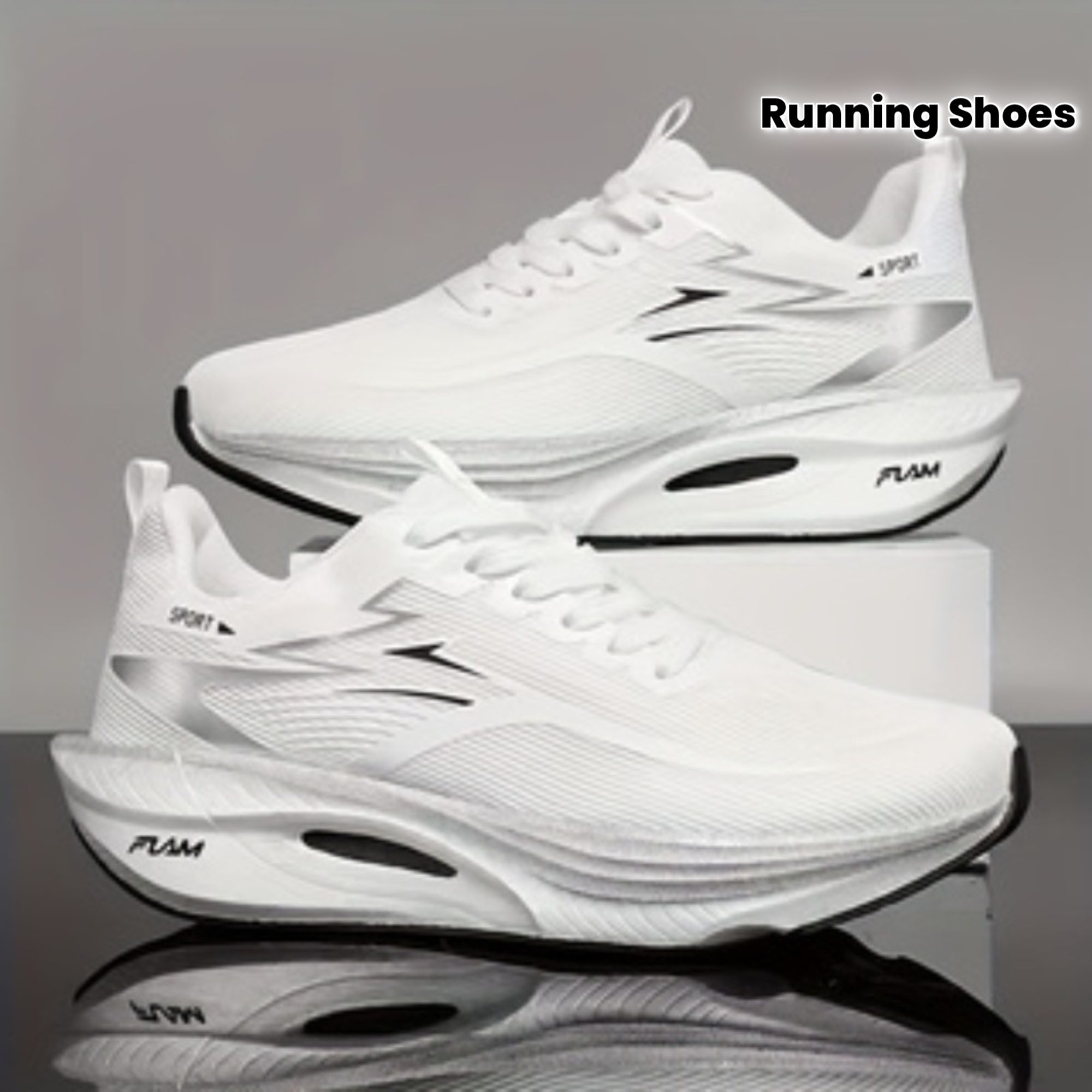 New Casual Athletic Running Shoes, Lightweight And Shock-Absorbing, with Non-Slip Sole. Offers Breathable Black, White, And Purple Gradient Color Options. Breathable Fabric Material, Suitable for Gym Training, Casual Running, And Other Occasions
