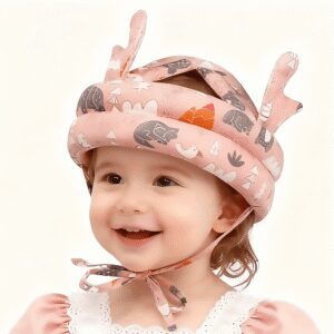 1pc Baby Safety Head Protection Headgear - Breathable Anti-Fall Pad for Toddlers, Soft & Light -Friendly, Machine Washable, Mixed Colors (Pink/Green), Toddler Safety Gear, Playful Design, Secure Fit Design