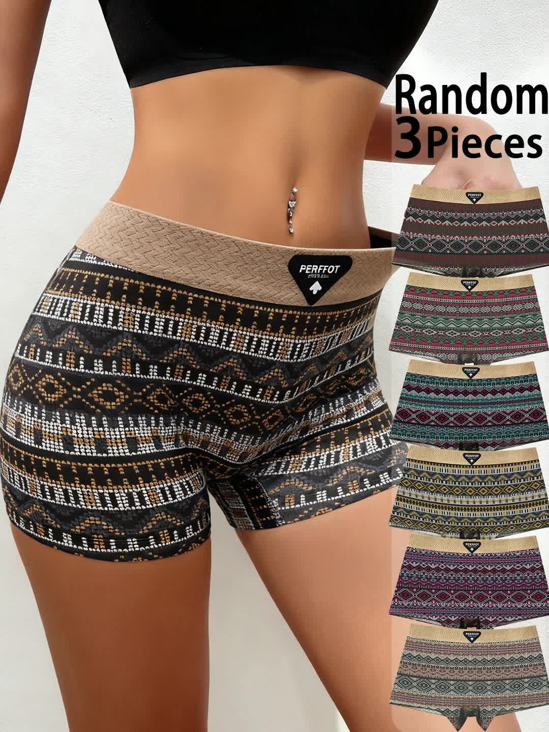 A Set of Three Women'S Boyshort Panties, Featuring a Soft And Comfortable Mid-Rise Design. These Breathable Underwear Come in a Variety of Colors, Ensuring a Comfortable Fit for Both Daily Wear And Special Events - Image 7