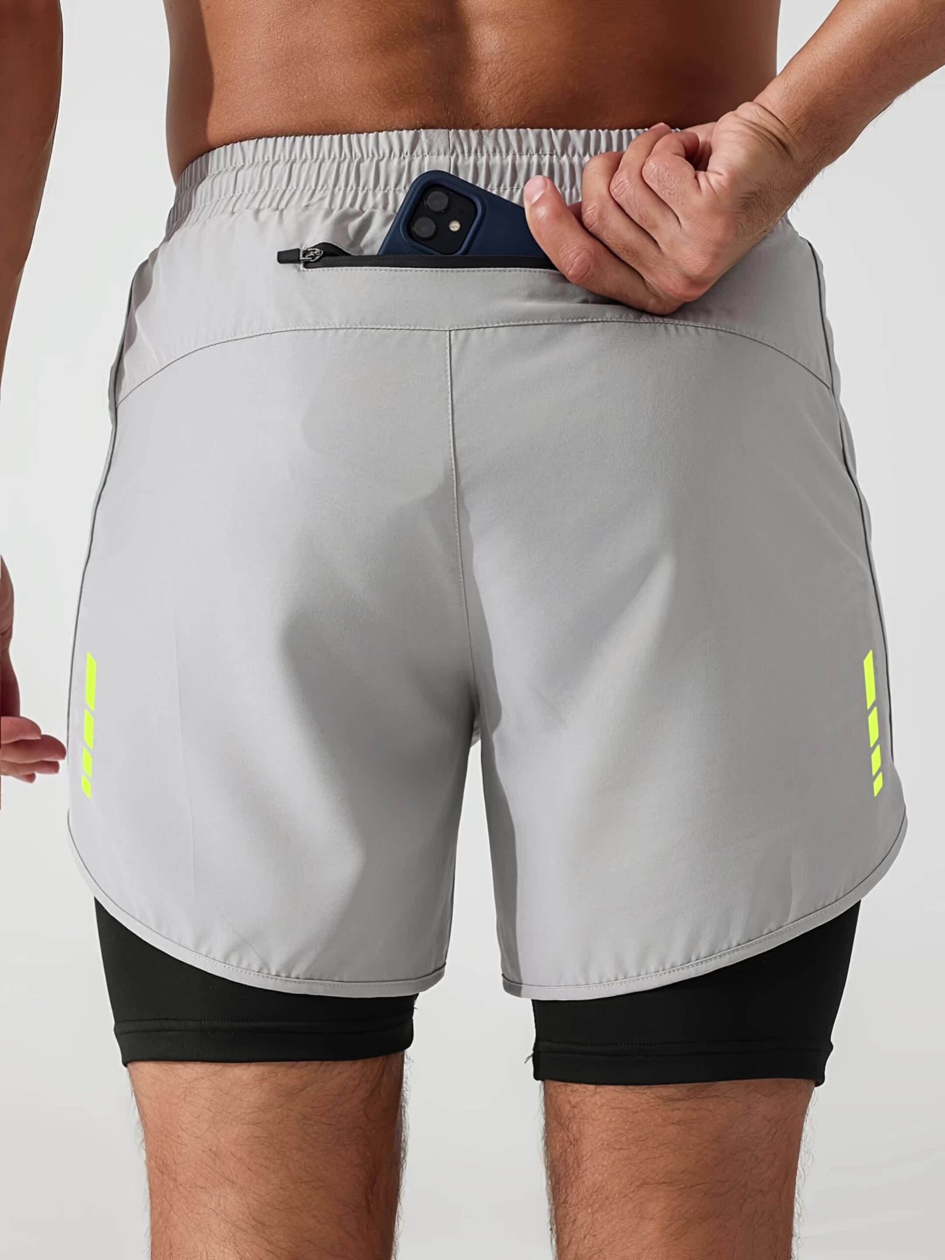 Men'S 2-In-1 Running And Fitness Shorts with a Zippered Back Pocket - Image 11