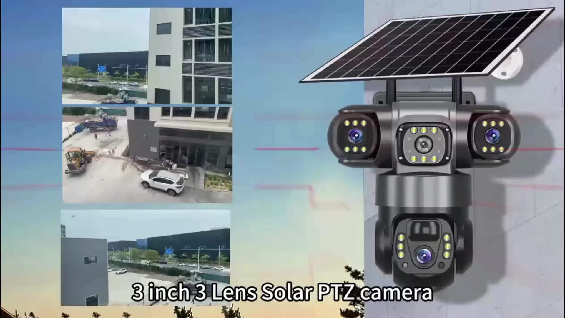 New Model 3 Lens 3 Screen Security Camera Wireless Outdoor - Solar/Battery Powered, WiFi & No SIM Card Needed (Connect & Use) | Multi-Angle Monitoring for Home/Patio/Yard | AI Motion Detection, Color Night Vision, 2-Way Audio, Siren, Cloud Storage - Image 12