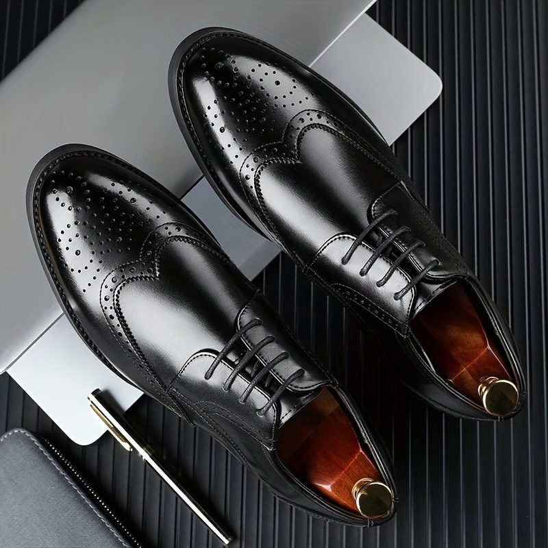 2025 Spring/Summer New Men'S Business Versatile Banquet Wedding Shoes Men'S Versatile Formal Wear Brogue Fashion Trendy Shoes - Image 7