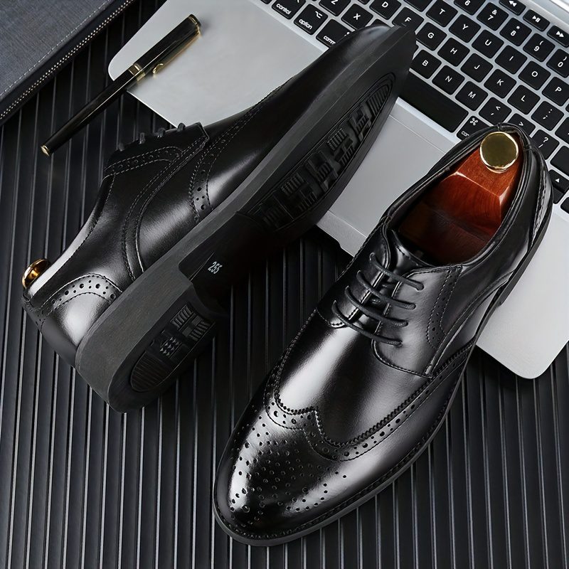 2025 Spring/Summer New Men'S Business Versatile Banquet Wedding Shoes Men'S Versatile Formal Wear Brogue Fashion Trendy Shoes - Image 8