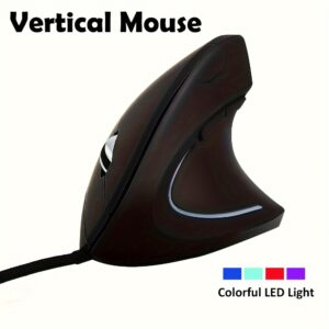 Wired Right Hand Vertical Mouse Ergonomic Gaming Mouse USB Optical Wrist Healthy Mice Mause for PC Computer