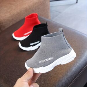 Soft Sole Non-Slip Platform Boots - Breathable Ankle-High Sneakers with Round Toe & Sloped Heel, Shoe for Spring/Fall, Sole for Traction (Unisex) - /Off for Parents