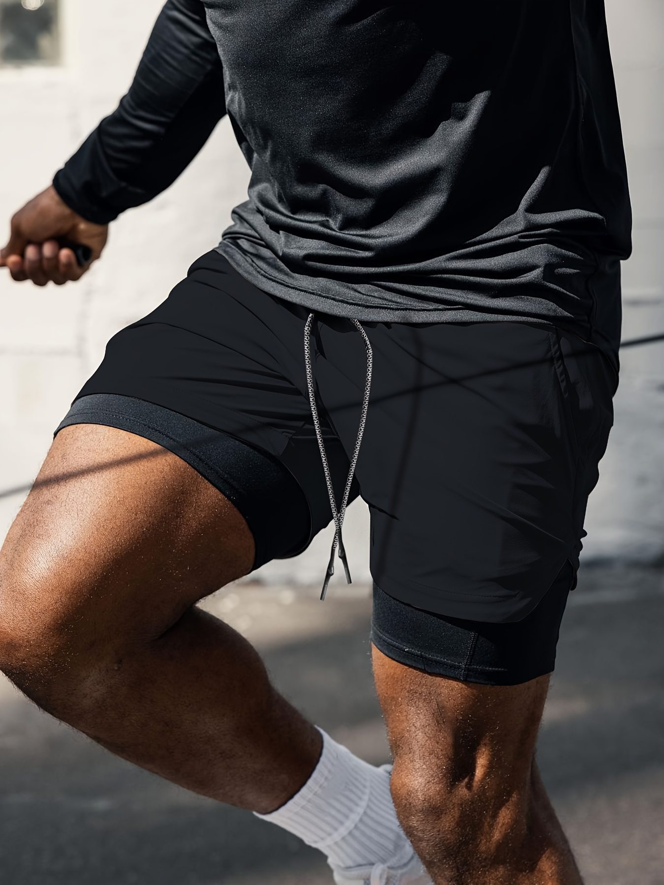 Men'S Quick-Dry Shorts for Sports, Running, And Marathons, Designed for Short Sprints And American-Style Workouts, Featuring a Liner And a Length That Doesn'T Go Past The Knees - Image 5