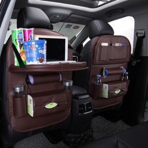 Car Rear Seat Storage Bag, Seat Back Storage Bag, Protective Pad, Tissue Box, Cup Holder, Laptop Desk, Car Meal Plate Stand