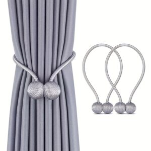 2pcs, 22 Colors Ball Curtain Tiebacks Tie Rope Accessory Rods Accessories Backs Holdback, Buckle Clips Hook Holder Home Decor