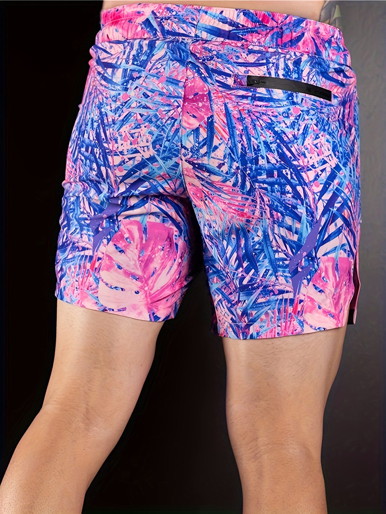 2-in-1 Double Layer Shorts With Inner Zipper Pocket, Men's High Stretch Sports Shorts For Summer Gym Workout Training - Image 8