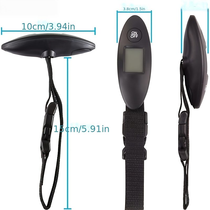 1pc Portable Digital Luggage Scale for Travel, Hanging Baggage Scale, Suitcase Weight Scale up to 40kg, Digital Display, Flexible and Sturdy Strap, Black (Batteries Not Included), Gift for Men and Fathers - Image 2