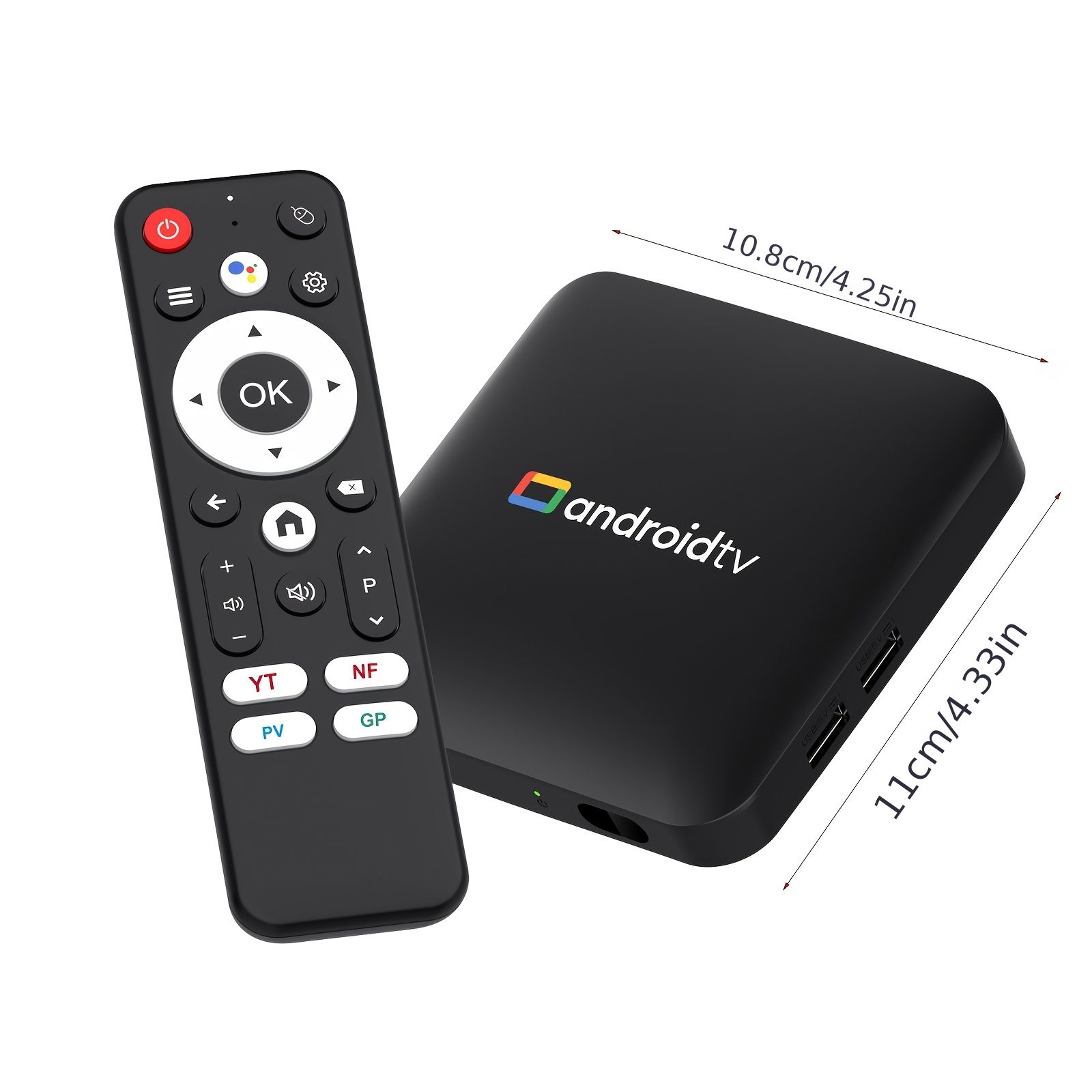 H96 MAX Amlogic S905L3 Quad-Core Cortex-A53@2.0GHz CPU Android 14.0 2gb 16gb TV Stick 4K HD Output 2.4G/5G Dual WiFi BT4.0+ Smart TV Stick Google Voice Assistant, 2T2R Technology, Penta-core ARM Mali-450 GPU, USB2.0*1 - Image 10