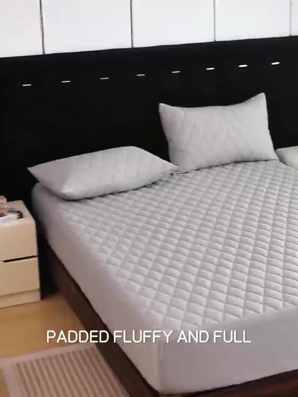 1pc Rhomboid Thickening Mattress Protector | Super Soft And Comfortable Polyester Fitted Sheet, Geometric Pattern, Ultrasonic Embossing, Suitable for Bedroom, Guest Room, Hotel Use - Image 14