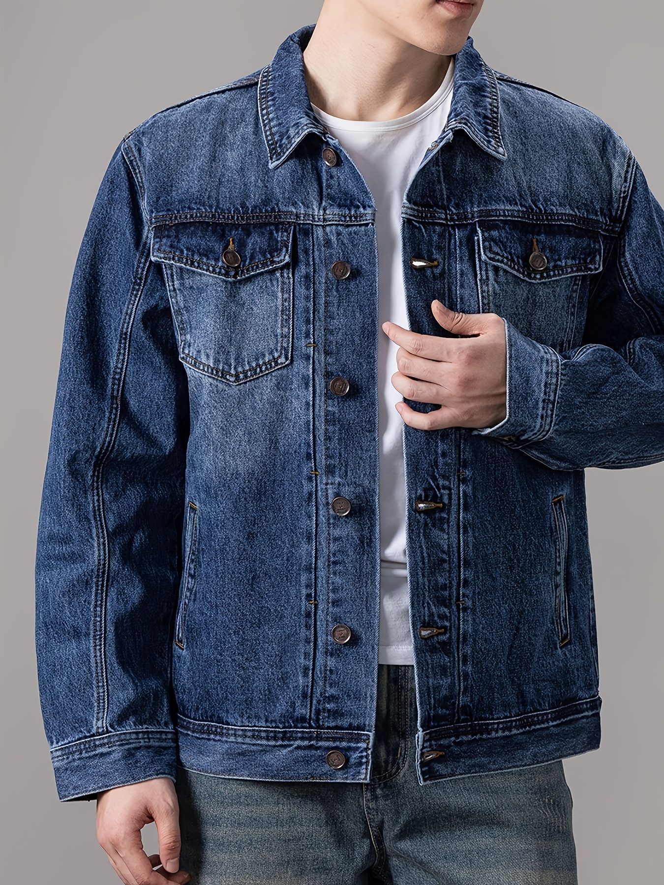 Fashionable Print Denim Jacket Made of Breathable, Durable, And Soft Washed, Perfect for Vacation And Leisure - Image 7