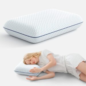 1pc Slow Rebound Pillow, Deep Sleep Pillow to Protect the Cervical Spine and Assist Sleep for Adults, Modern Leisure Bread Double-sided Pillow, Zero Foam Sponge Pillow.