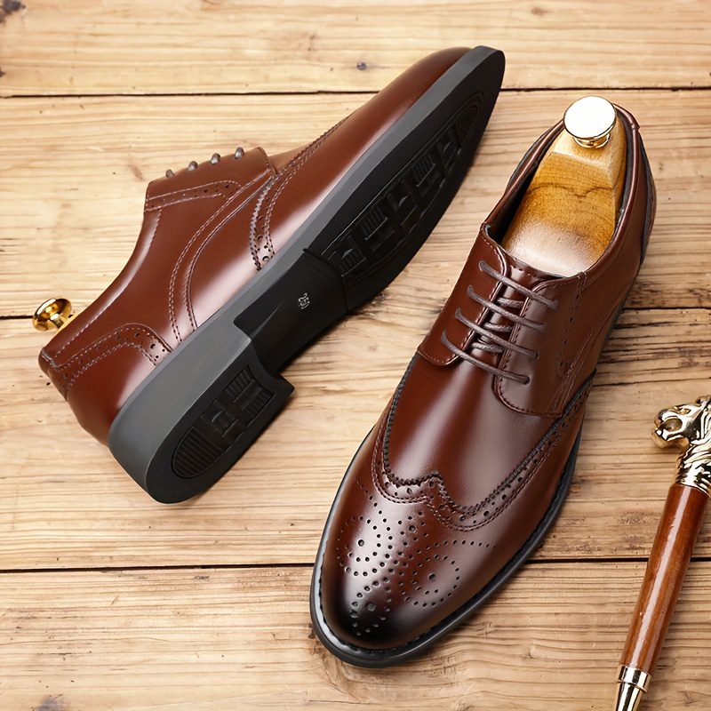 2025 Spring/Summer New Men'S Business Versatile Banquet Wedding Shoes Men'S Versatile Formal Wear Brogue Fashion Trendy Shoes - Image 10