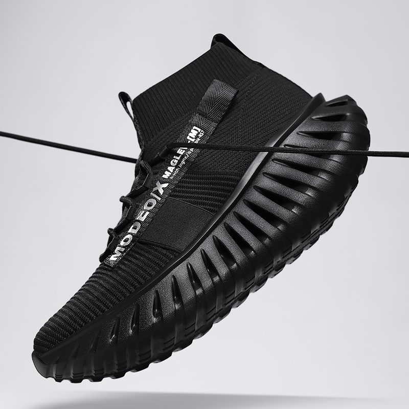Men's Lightweight Sneakers - Non-Slip MD Sole, Breathable Sneakers for Gym, Running, Walking - All-Day Comfort Slip/resl Closure - Neon Yellow & Black Accent - Casual & Formal Shoes - Durable Lightweight Design for Everyday & Special Events, Outdoor Walking, Sporty Look, Supportive Sole, Versatile Footwear, Fitness Enthusiasts - Image 14
