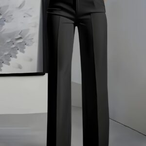 ZD1008024 Spirit Shanshan Directional Solid Black Suit Trousers for Daily Work And Commute