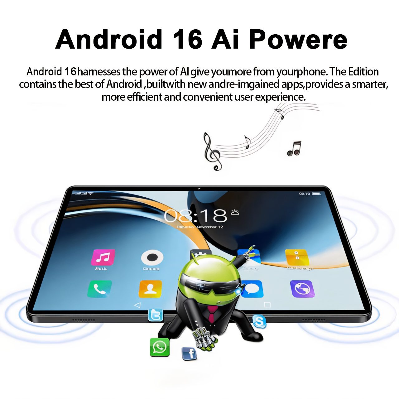 NEW Tablet Android 16 2 in 1 Tablet 10.1-Inch IPS Display 12GB RAM(4GB+8GB Expand) 128GB ROM, Support 1TB TF Card Extension, with Keyboard, Mouse, Stylus, Holder Case, 5G Wi-Fi & Wireless, GMS, Tablet, Pad - Image 11