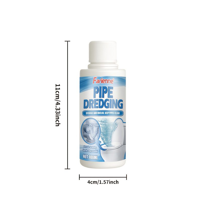 FARIENNE Advanced Pipe Unclogging Kit - Quick-acting Drainage Liquid, Specially Formulated to Prevent Blockages, Capable of Dissolving Hair and Oil Residues, an Easy-to-use Clog Remover, Suitable for Toilets, Sinks, Bathtubs and Floor Drains - Image 2
