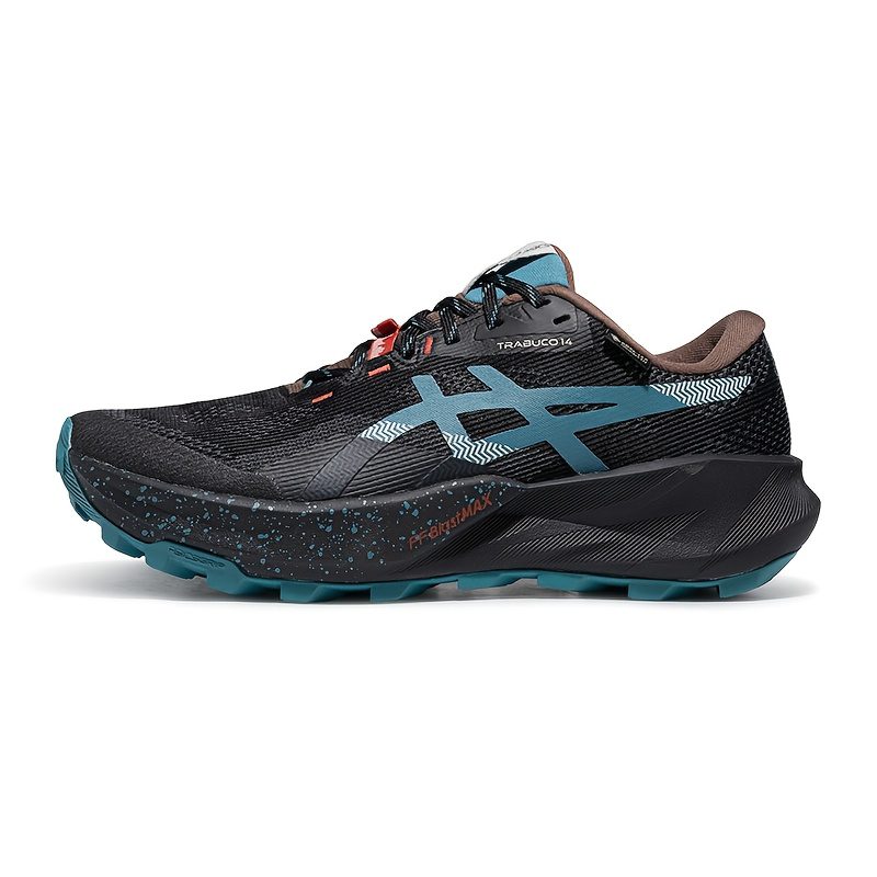 ASICS Men's Trail Running Shoes, Grippy and Wear-Resistant Sneakers, Breathable Running Shoes, TRABUCO 14 GTX, Black, 1011C165-001