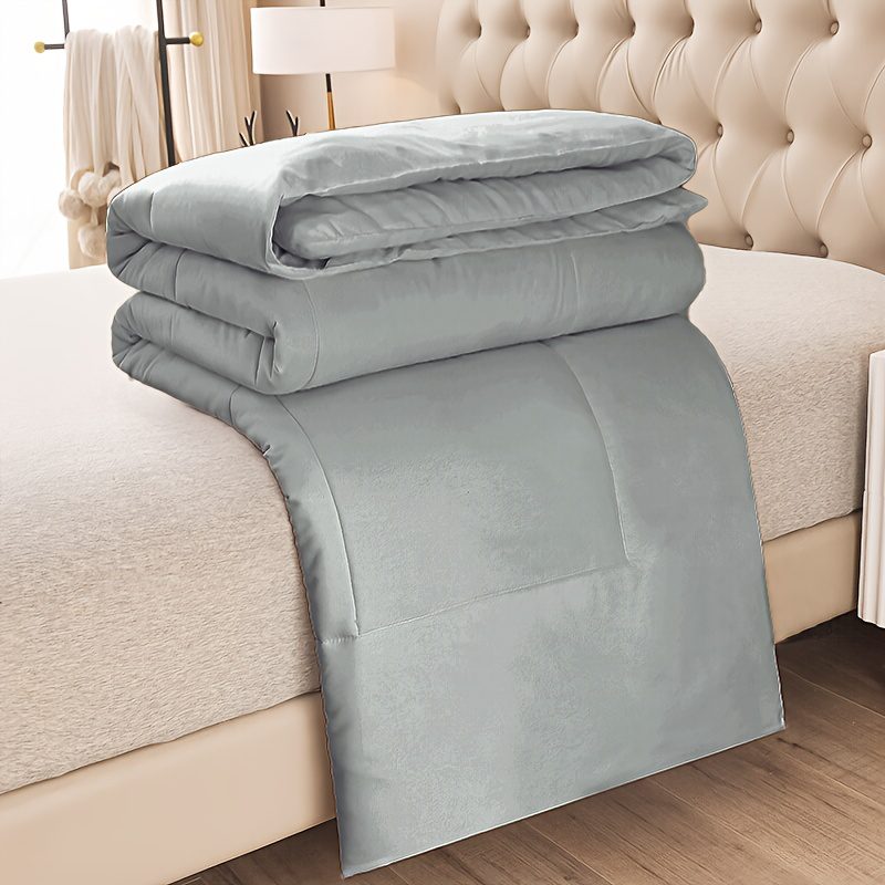 1pc Comforter Insert Quilted Comforters All Season Down Alternative Easy Care Bedding - Image 7