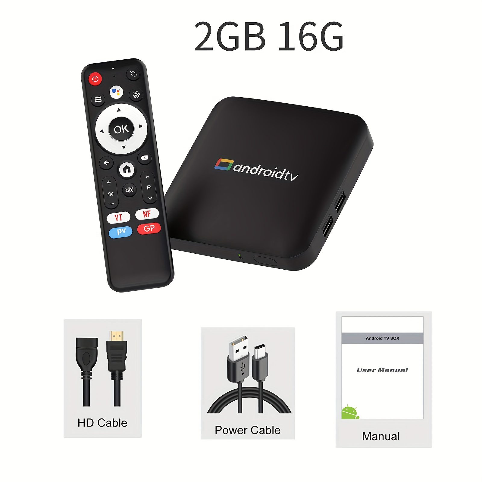 H96 MAX Amlogic S905L3 Quad-Core Cortex-A53@2.0GHz CPU Android 14.0 2gb 16gb TV Stick 4K HD Output 2.4G/5G Dual WiFi BT4.0+ Smart TV Stick Google Voice Assistant, 2T2R Technology, Penta-core ARM Mali-450 GPU, USB2.0*1 - Image 5