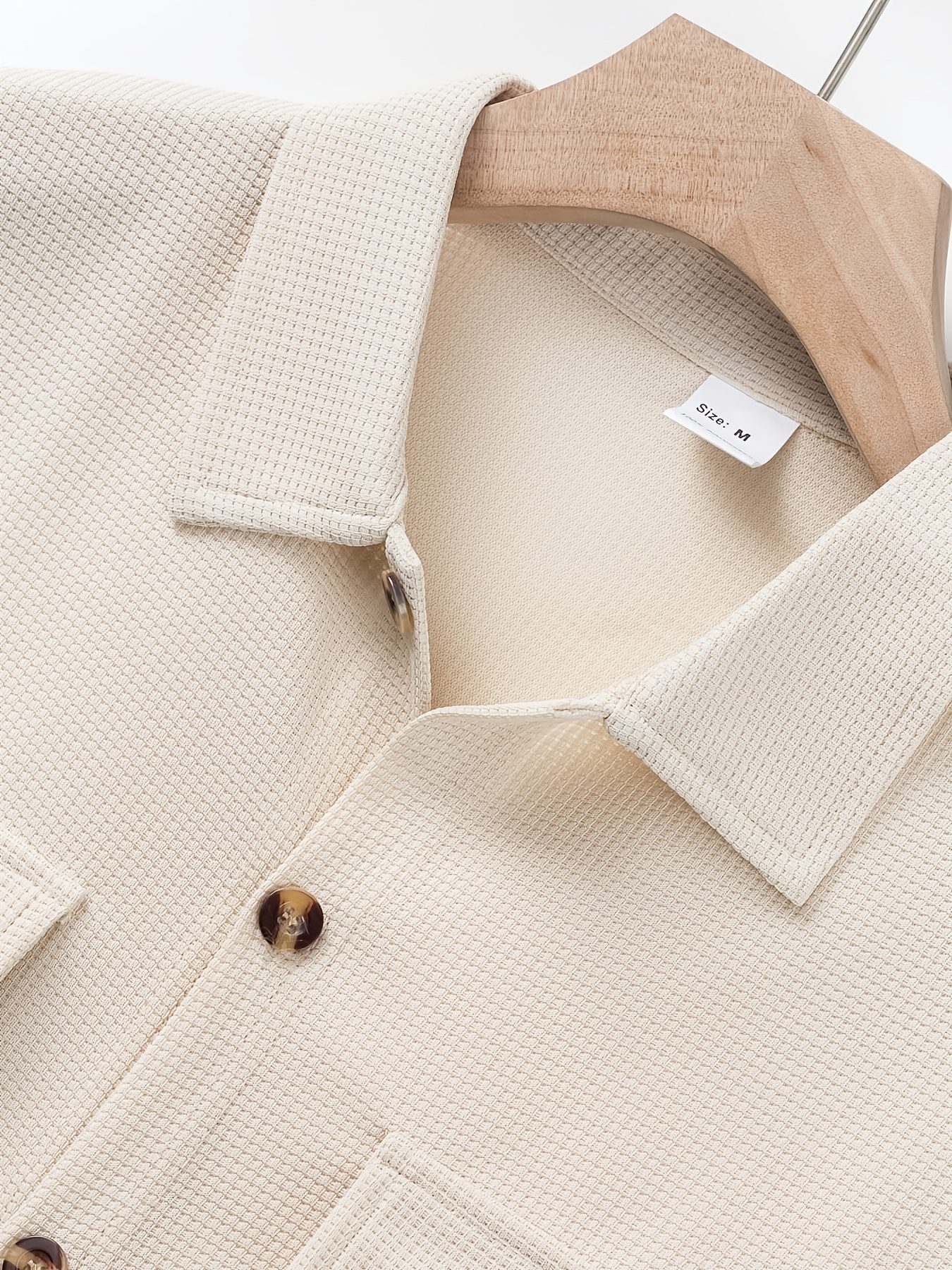 Men'S Casual Short Sleeve Shirt And Long Pants 2pcs Set Commuter Outfit, Textured Buttons And Pockets, Versatile Style - Image 10