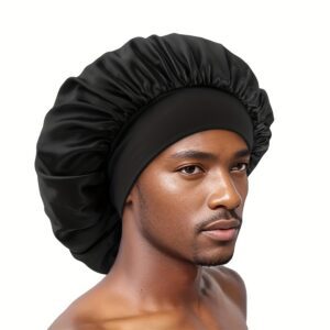 Men's Wide Brim Color Ding Sleep Cap Hair Removal Cap Hair Protection Cap Bath Cap