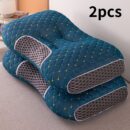 2pcs-star-dream-blue-knitted-fabric-black-mesh-neck-spine-pillow-2-pack