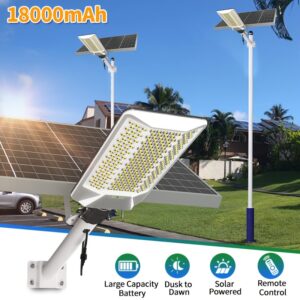High-brightness curved luminescent solar light, lens-shaped large light beads, wide-angle illumination, broader lighting area, remote control, equipped with a remote control, intelligent light control outdoor LED street lamp.