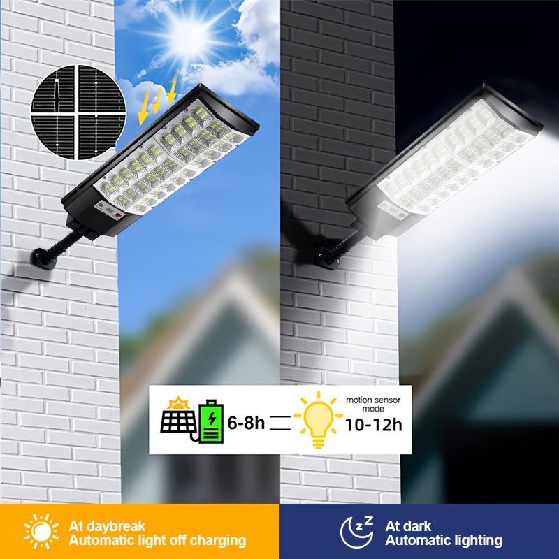 2pcs/1pc - Powerful LED solar outdoor garden lights, outdoor wide-angle lighting fixtures, motion-sensing street lights, with human body sensing and automatic sensing switches - suitable for garden, garage, and camper decoration lighting - Image 2