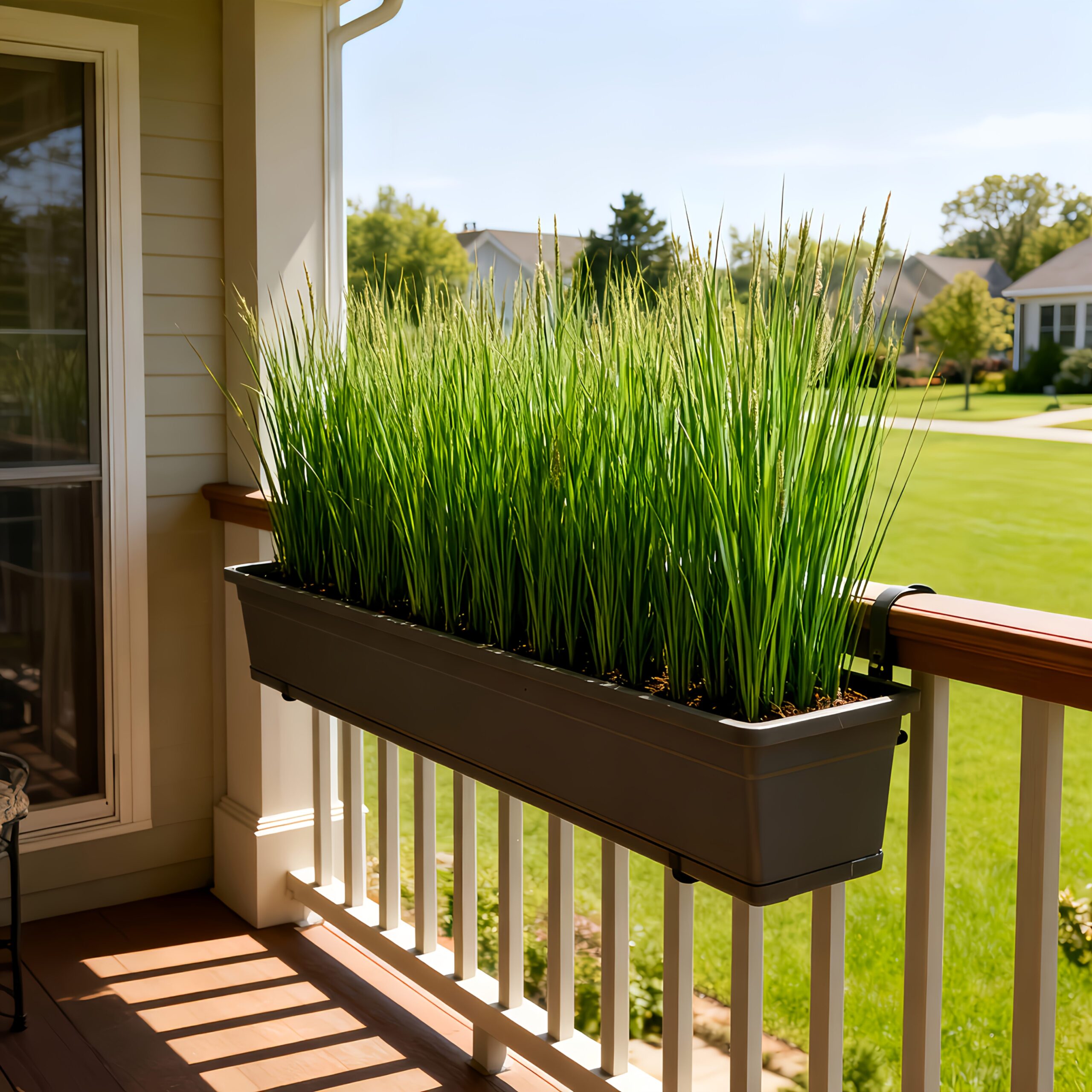 6-Pack 27.55-inch Artificial Pampas Grass Plants | Vibrant Green Leaves, Ideal for Indoor/Outdoor Decor, Perfect for St. Patrick'S Day, Valentine'S Day, Easter, Mother'S Day, Spring Decor, Wedding Decor, Garden, Porch, Windowsill - Image 5